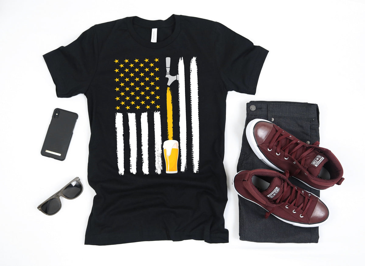 Craft Beer American Flag USA TShirt 4th of July Brewery Hoodie Long Sleeve Tank Top Sweatshirt Hoodie – Easygoing Wear · Top Pick For Any Outfit