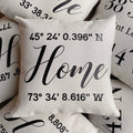 Personalized Coordinates Home Latitude Longitude Decorative Pillow Case Custom Coordinates Housewarming Gift Graphic Tee – Aesthetic Look · High-Quality Print