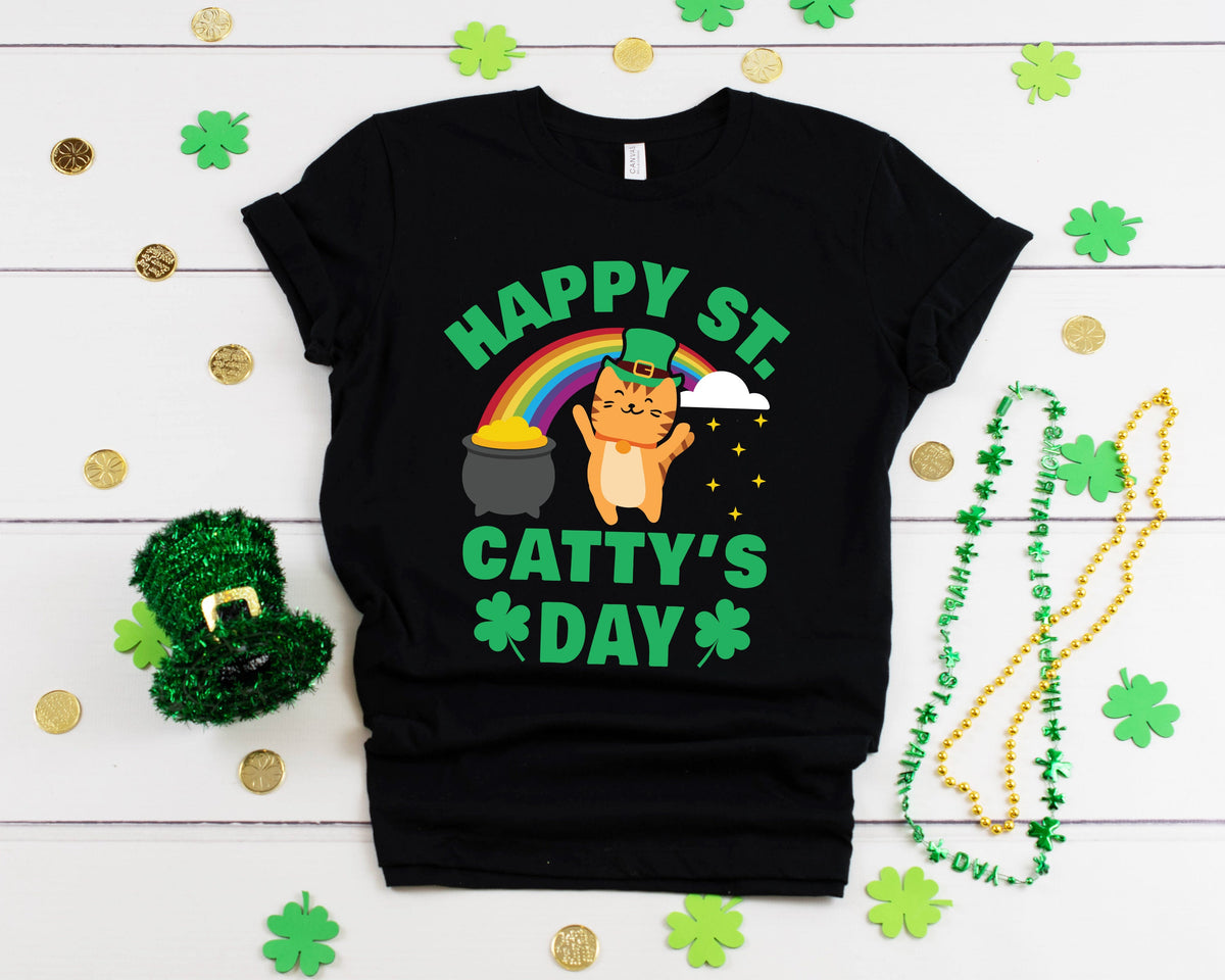 St Patrick39s Day Cat Shirt Cute Kitten Outfit TShirt Hoodie Sweatshirt Long Sleeve Kids Children Apparel Gift Hoodie – Cozy Vibes · Must-Have Style