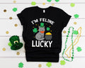 St Patrick39s Day Cat Shirt Cute Kitten Feline Lucky Outfit TShirt Hoodie Sweatshirt Long Sleeve Apparel Gift Hoodie – Everyday Comfort · Top Pick For Any Outfit