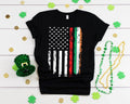Irish Firefighter Ireland American Flag Shirt St Patrick39s Day Thin Red Line TShirt Hoodie Sweatshirt Long Sleeve Apparel Gift Hoodie – Easygoing Wear · Must-Have Style