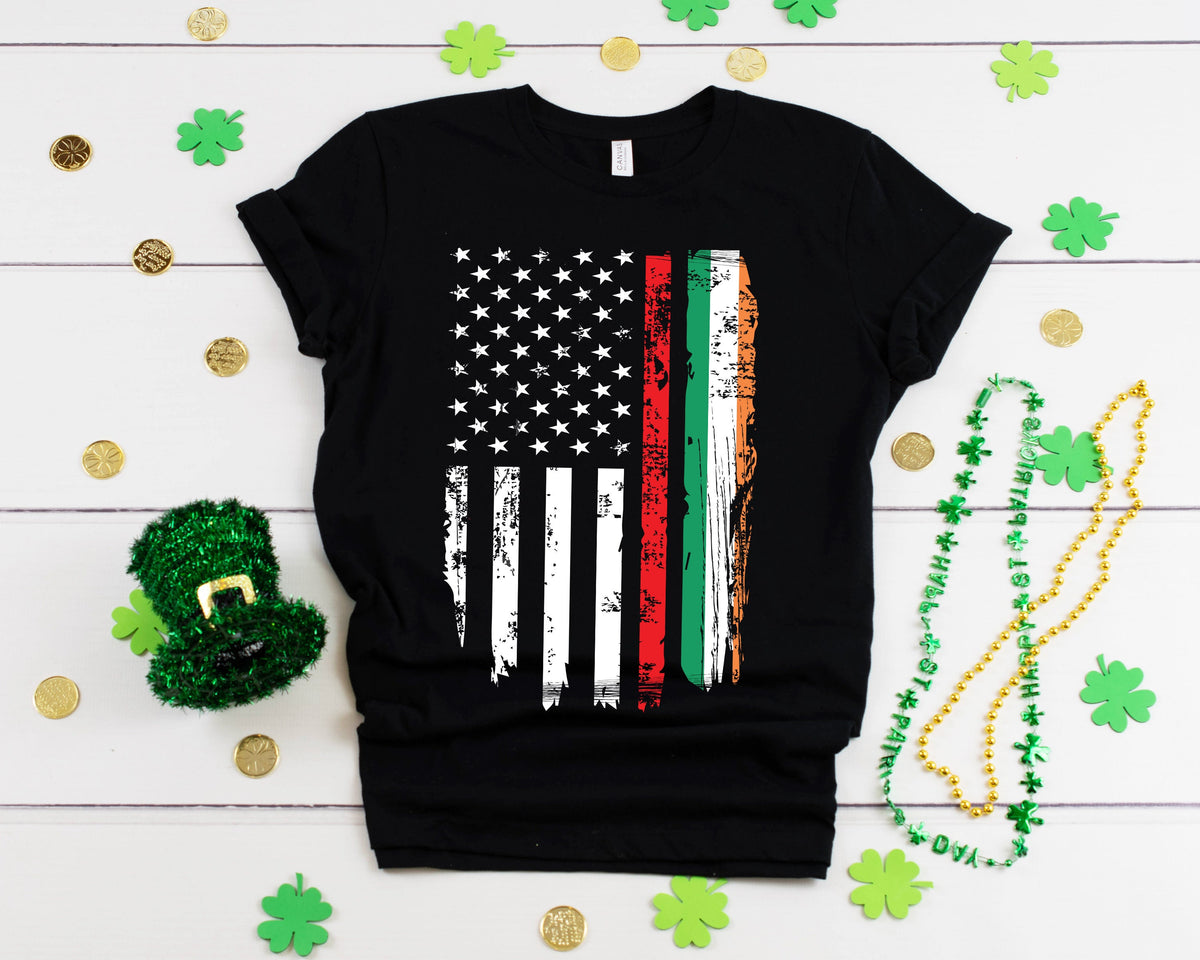 Irish Firefighter Ireland American Flag Shirt St Patrick39s Day Thin Red Line TShirt Hoodie Sweatshirt Long Sleeve Apparel Gift Hoodie – Easygoing Wear · Must-Have Style
