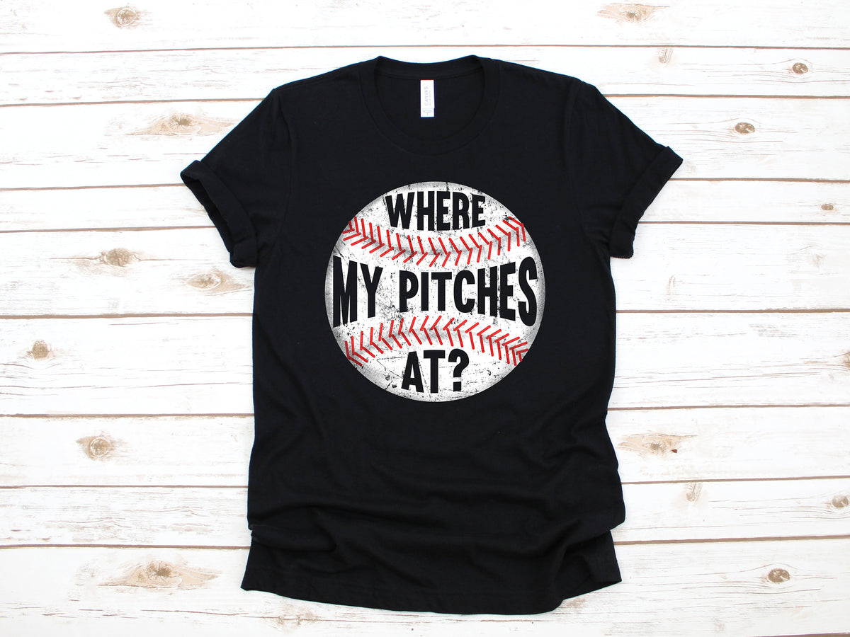 Funny Where My Pitches At Baseball TShirt Tank Top Hoodie Sweatshirt Long Sleeve Apparel Gift Hoodie – Feel-Good Design · Top Pick For Any Outfit