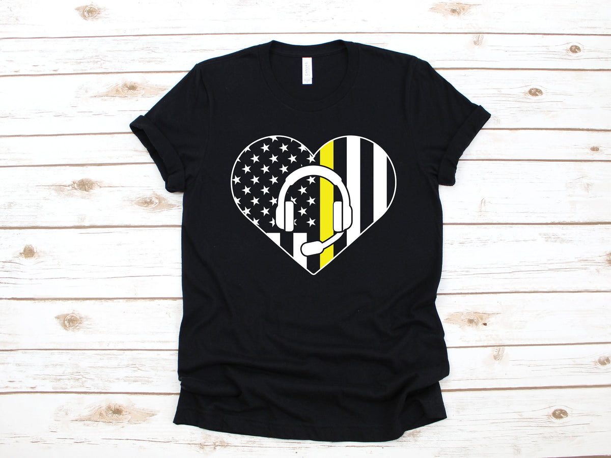 911 Operator Heart TShirt Emergency Dispatcher Thin Gold Line Tank Top Hoodie Sweatshirt Long Sleeve Hoodie Apparel Gift Hoodie – Cozy Vibes · Great Gift For Fans