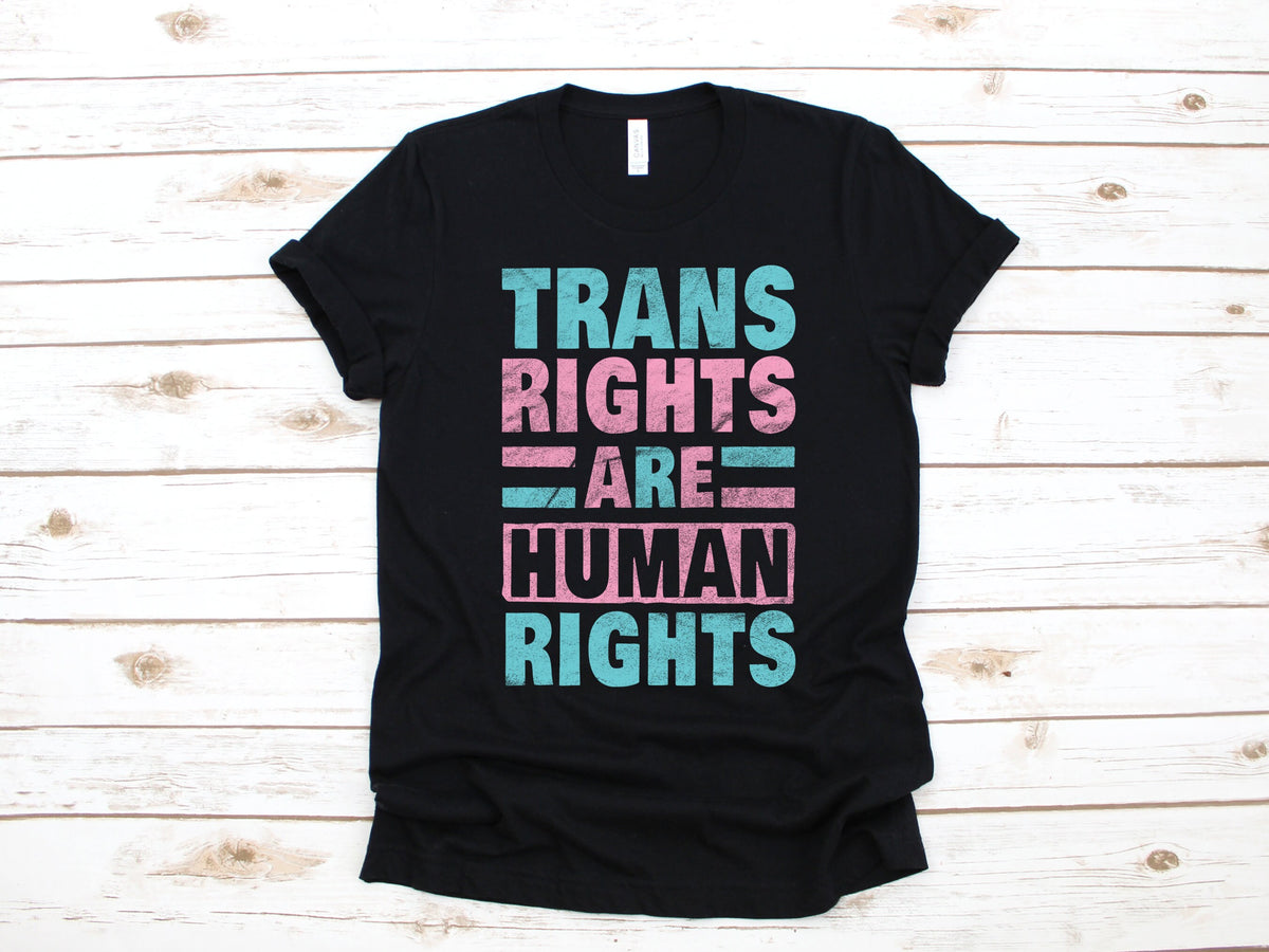 Trans Rights Human Rights TShirt Transgender Pride LGBTQ Gay Pride Tank Top Hoodie Sweatshirt Long Sleeve Apparel Gift Hoodie – Soft Feel · Trending Graphic Apparel