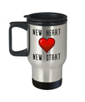Heart Transplant Gift Heart Recipient Present Heart Transplant Travel Mug New Heart New Start Graphic Tee – Aesthetic Look · Great Gift For Fans