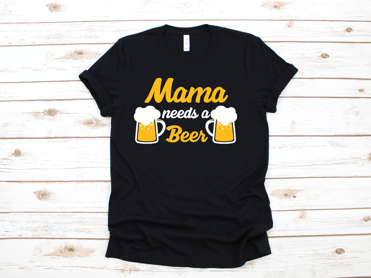 Mama Needs A Beer Shirt Funny Mothers Day TShirt Long Sleeve Sweatshirt Hoodie Tank Top Hoodie – Warm & Stylish · Great Gift For Fans