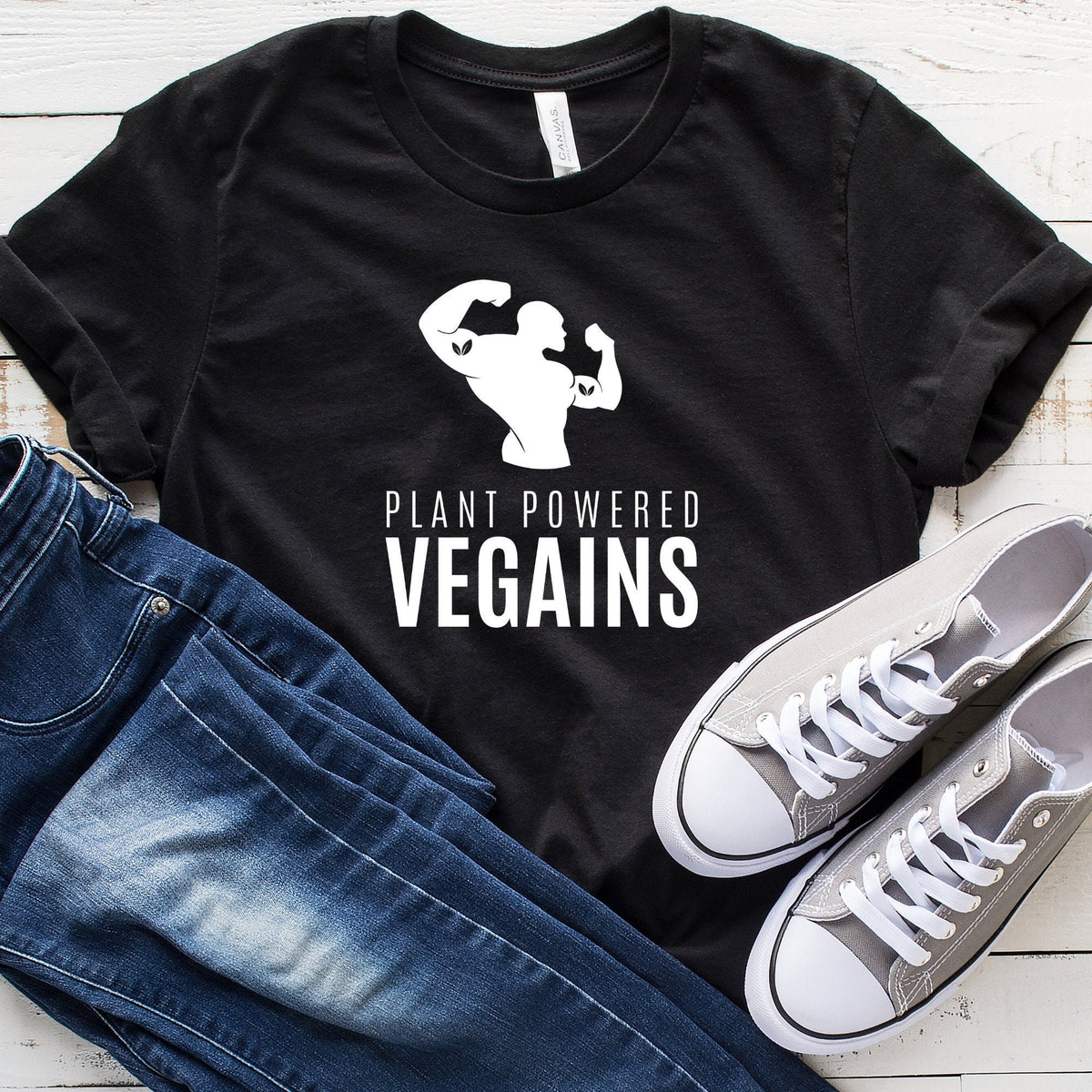 Plant Powered Vegains TShirt Funny Vegan Shirt Vegetarian Shirt Vegan Shirt Vegan Gift Vegan Lover Veganism Shirt Tank Top Hoodie Hoodie – Fan Favorite · Must-Have Style