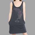 Women Pocket Dress choice of colors icaruna dress gift for her cotton dress with pockets glow in the dark UV active ayahuasca design dress Graphic Tee – Warm & Stylish · High-Quality Print