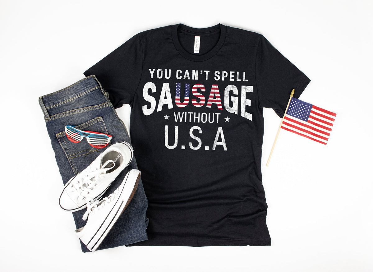 Sausage BBQ USA Flag TShirt July 4th Funny Meat American Flag Tank Top Fourth of July Hoodie Sweatshirt Long Sleeve Gift Hoodie – Feel-Good Design · Trending Graphic Apparel