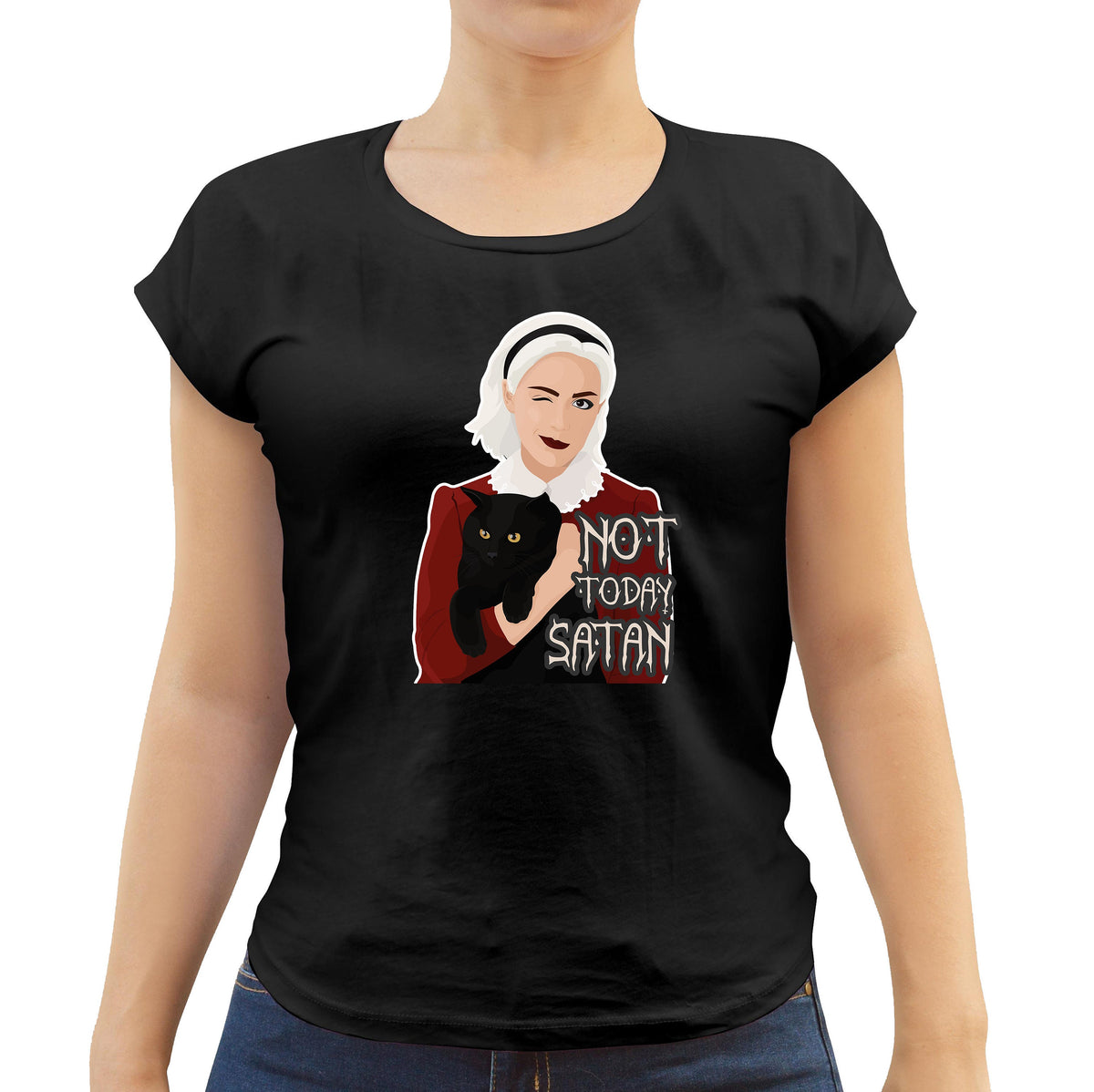 Sabrina Not Today Satan Women39s T shirt Chilling Adventures Off Gift Present For Her Idea Graphic Tee – Cozy Vibes · Top Pick For Any Outfit