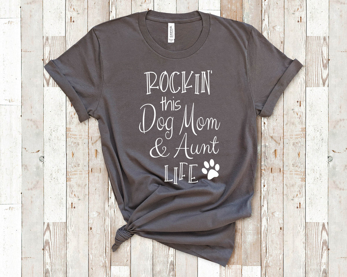 Rockin The Dog Mom Aunt Life Tshirt Funny Dog Lover Dog Owner Aunts Gifts Graphic Tee – Feel-Good Design · Top Pick For Any Outfit