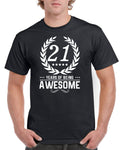 Mens 21st Birthday T Shirt Gift Present Twenty One 21 Years Of Being Awesome Funny Tee Graphic Tee – Fan Favorite · Must-Have Style