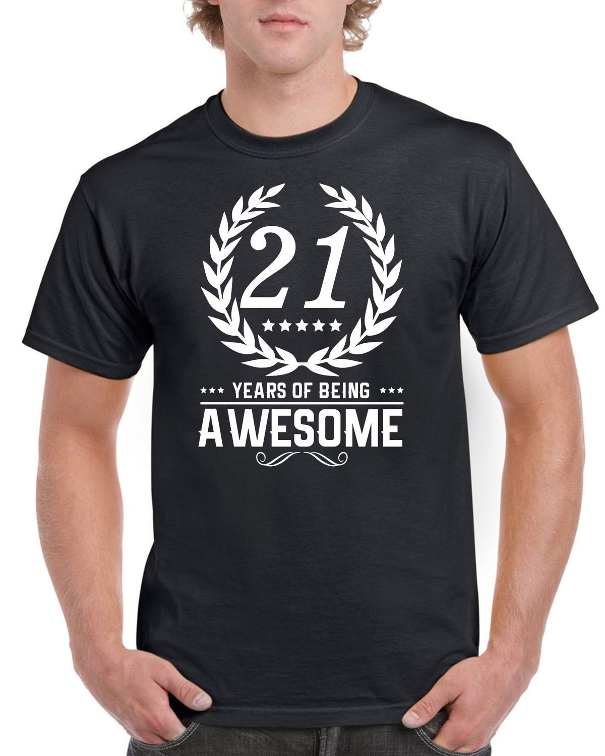 Mens 21st Birthday T Shirt Gift Present Twenty One 21 Years Of Being Awesome Funny Tee Graphic Tee – Fan Favorite · Must-Have Style