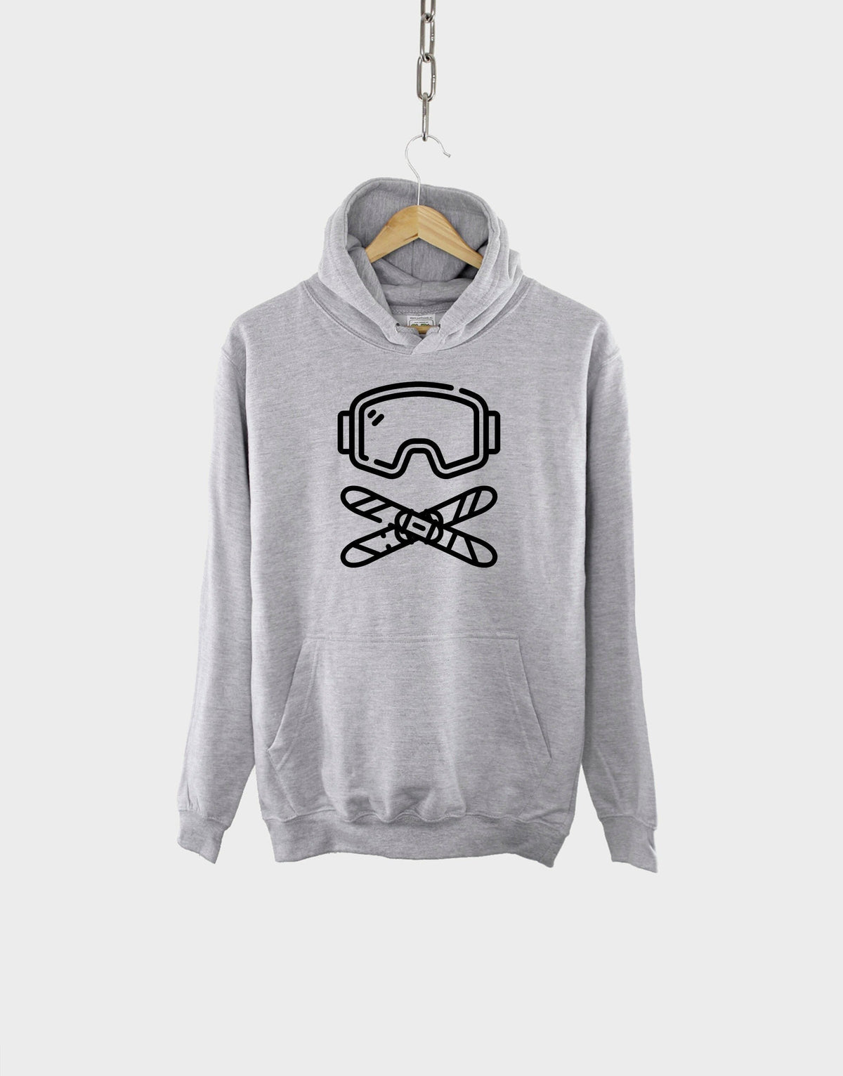 Skiing Winter Hoodie Ski Googles Cross Bones Snow Holiday Hoody Hoodie – Feel-Good Design · High-Quality Print