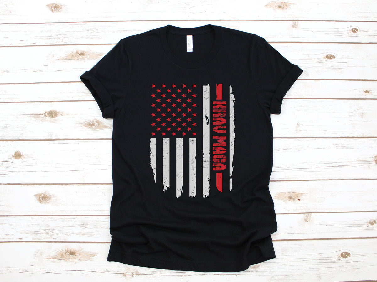 Krav Maga American Flag TShirt MMA USA Long Sleeve Sweatshirt Hoodie Tank Top Hoodie – Warm & Stylish · Great Gift For Fans
