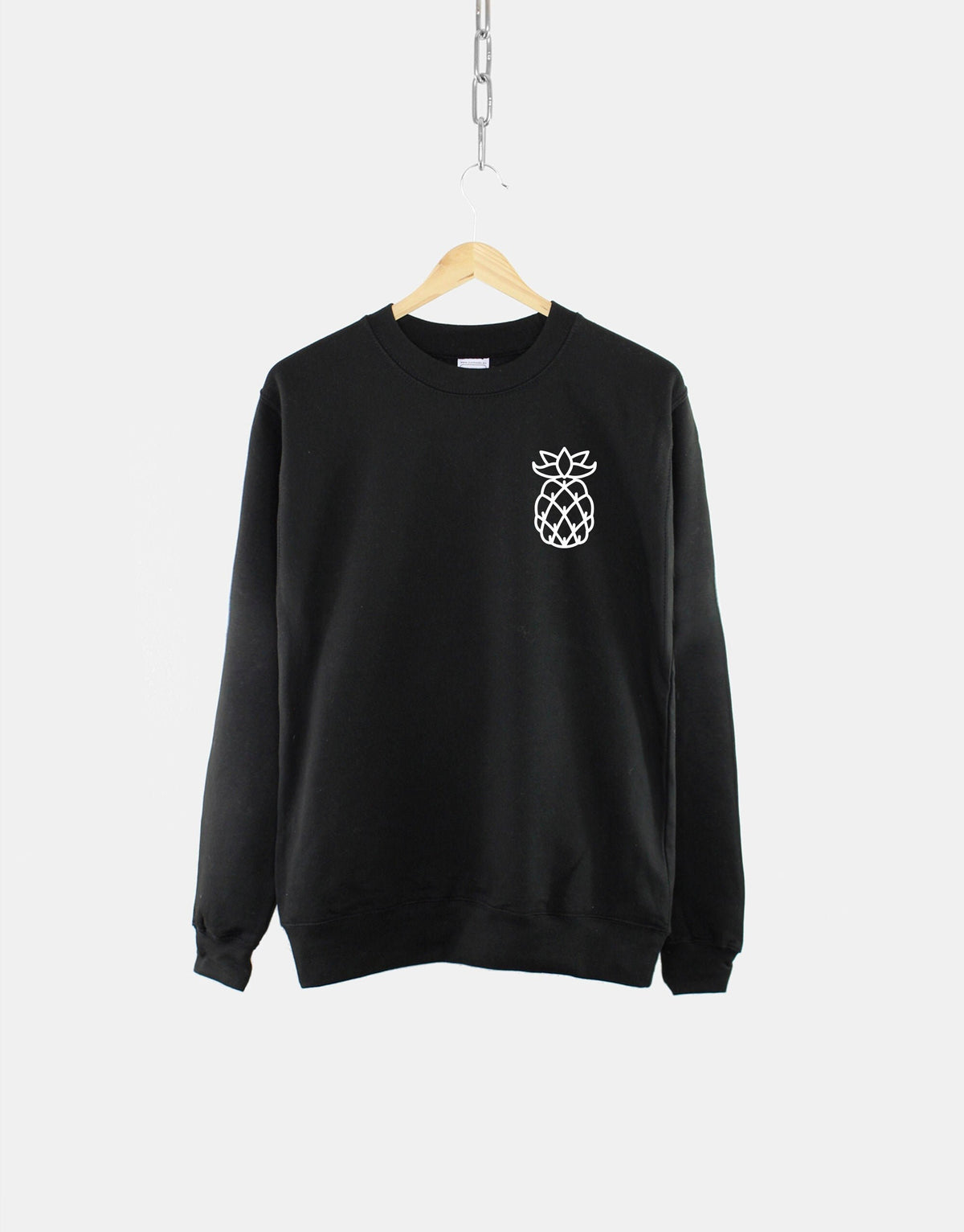 Pineapple Sweatshirt Cute Summer Sweater Pine Apple Left Chest Print Jumper Sweatshirt – Everyday Comfort · Great Gift For Fans