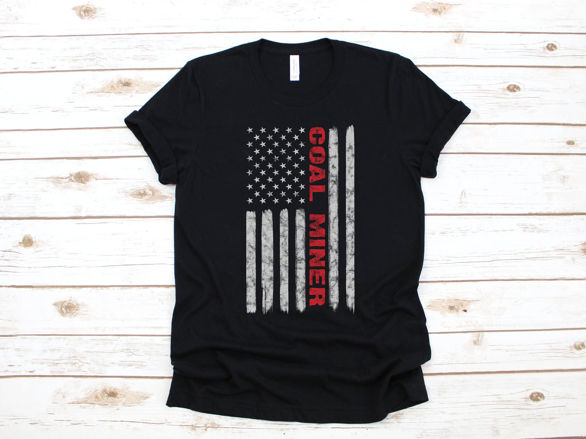 Coal Miner USA Flag Shirt American Coal TShirt Patriotic July 4th Long Sleeve Sweatshirt Hoodie Tank Top Gift Hoodie – Bold Style · Top Pick For Any Outfit
