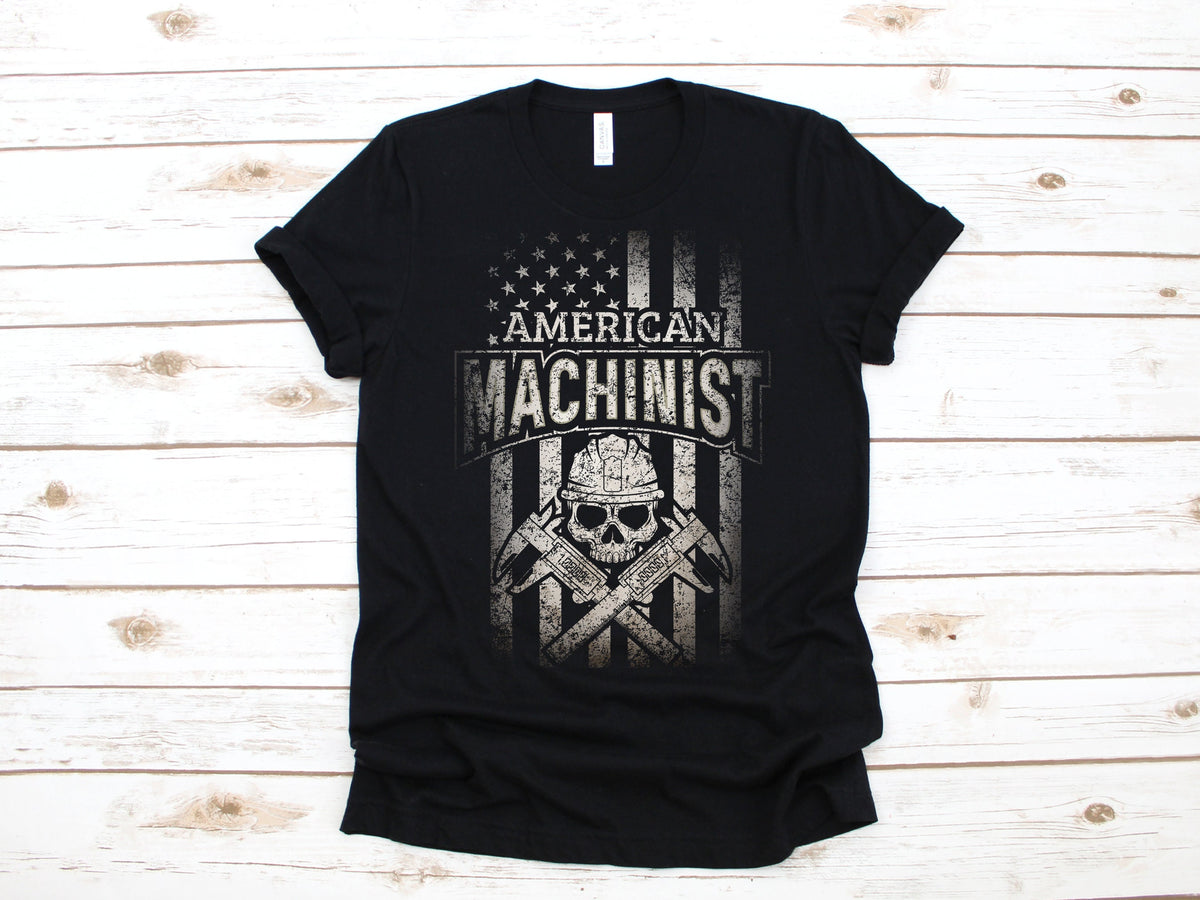 American Machinist Shirt USA Flag Skull TShirt Long Sleeve Sweatshirt Hoodie Tank Top Gift Hoodie – Fan Favorite · Top Pick For Any Outfit