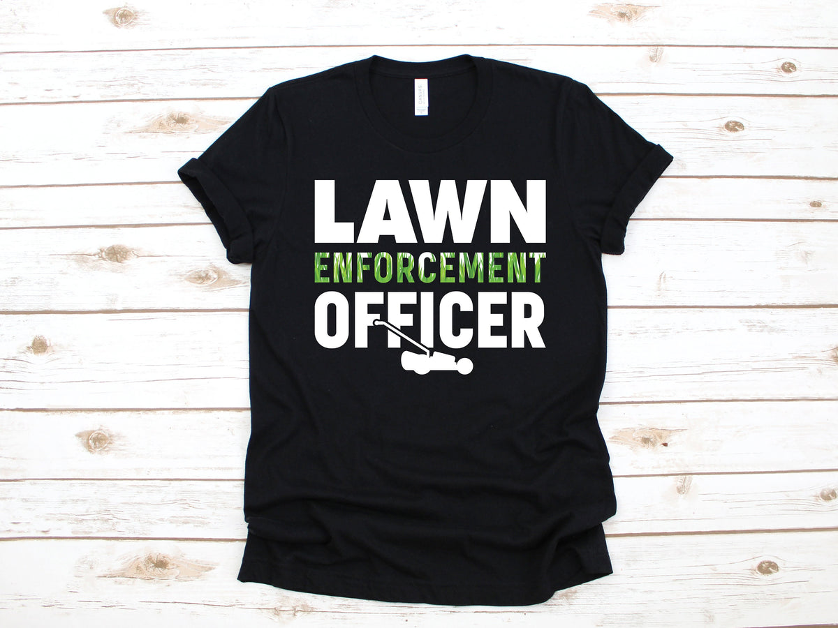 Lawn Enforcement Officer TShirt Funny Lawn Care Landscaper Shirt Tank Top Hoodie Sweatshirt Long Sleeve Landscaping Apparel Gift Hoodie – Aesthetic Look · Great Gift For Fans