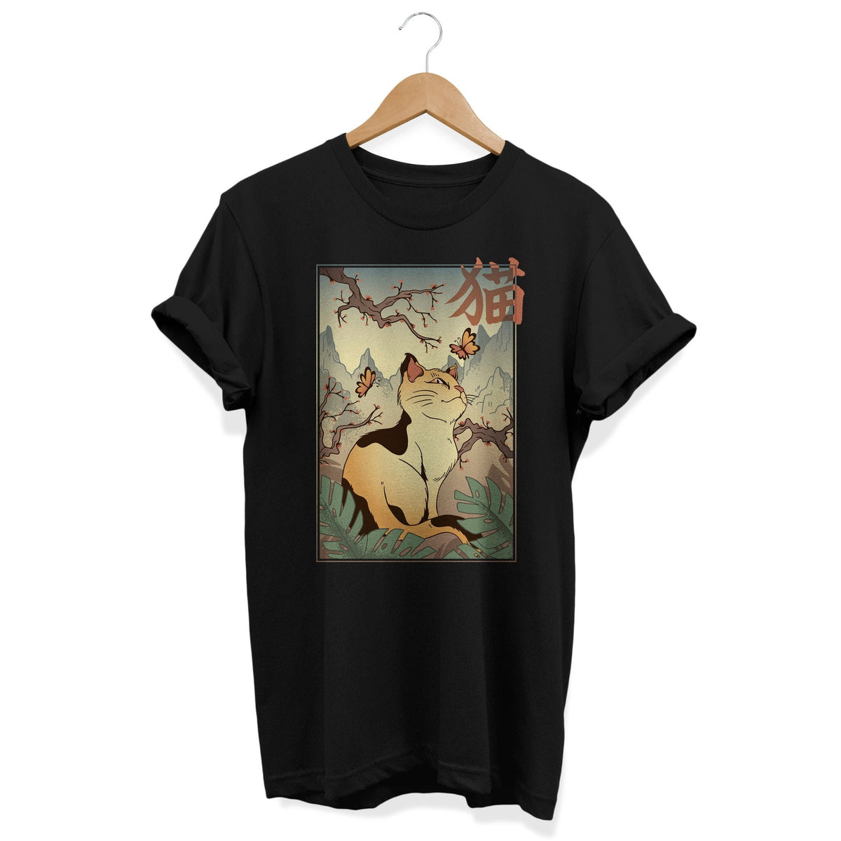 Vintage Cat T shirt Retro Japan shirt Kawaii Cat shirt Japanese Aesthetic Kanji Apparel Aesthetic Clothing Anime Gifts Graphic Tee – Soft Feel · Perfect For Daily Wear