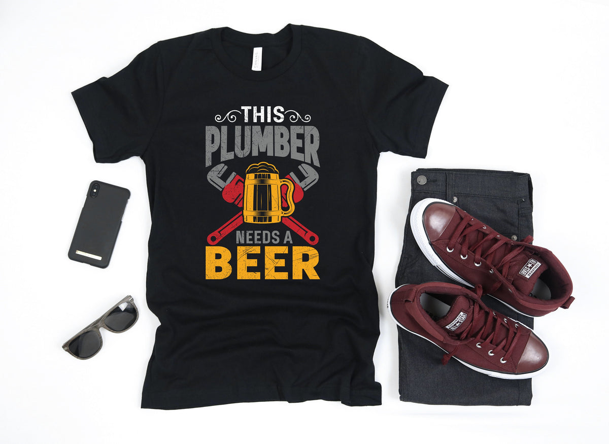 This Plumber Needs A Beer Shirt Funny Plumbing Shirt Tank Top Hoodie Long Sleeve Apparel Gift Hoodie – Easygoing Wear · Must-Have Style
