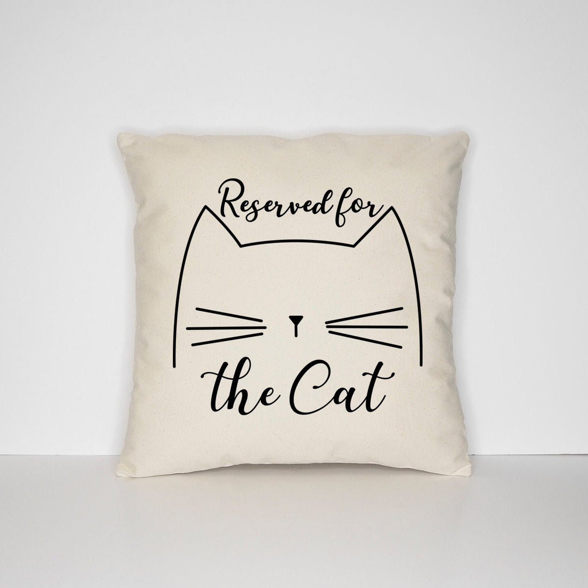 Reserved For The Cat Cushion Cover Throw Pillow Case Graphic Tee – Soft Feel · Trending Graphic Apparel