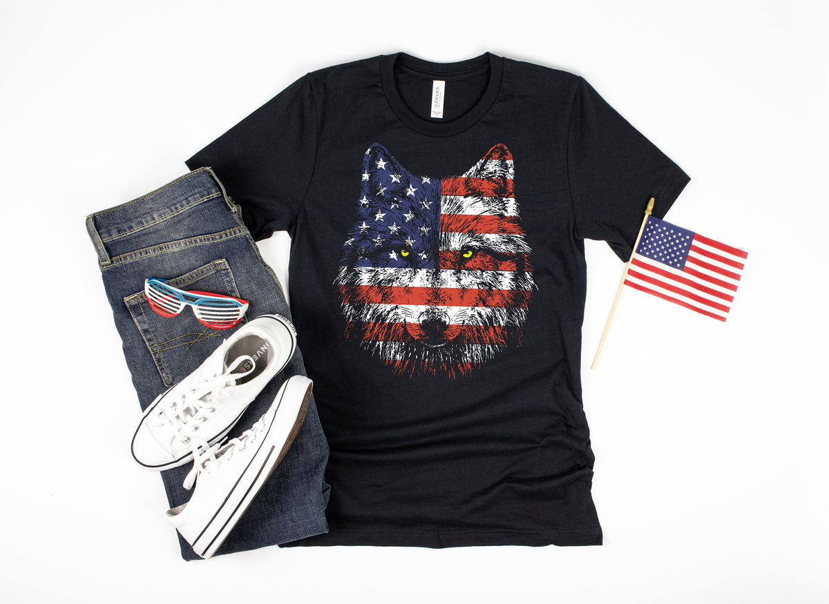 Wolf USA Flag TShirt July 4th Wolves American Flag Tank Top Fourth of July Hoodie Sweatshirt Long Sleeve Animal Gift Hoodie – Aesthetic Look · Top Pick For Any Outfit