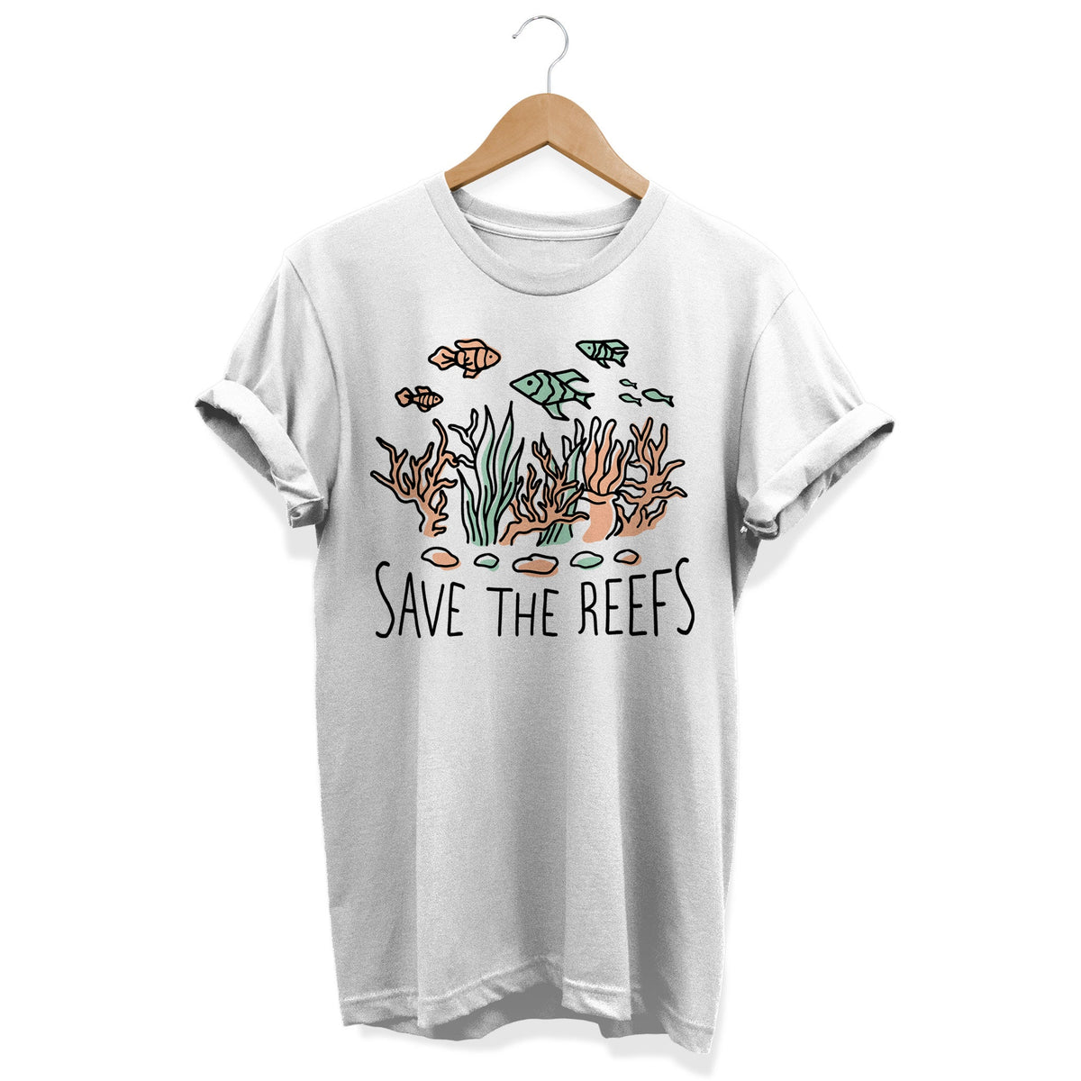 Save The Reefs shirt Protect the Coral Conscious Clothing Environment Save The Planet Global Warming Climate Change Earth Day Graphic Tee – Aesthetic Look · Trending Graphic Apparel