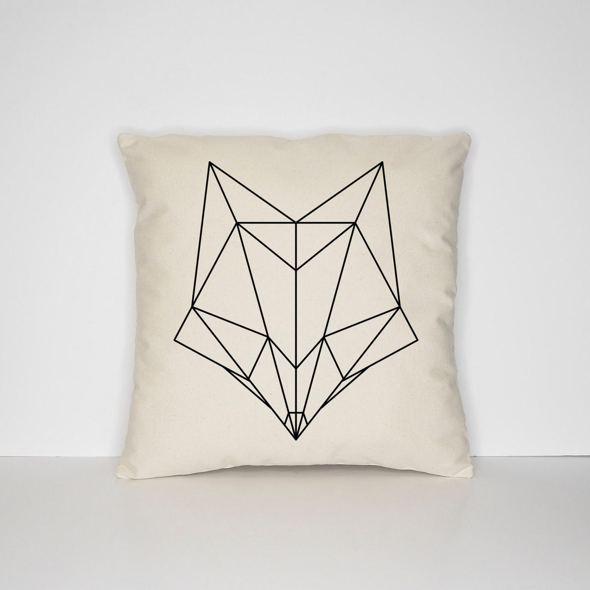 Geometric Fox Head Pillow Case Geometric Wild Animal Art Cushion Cover Graphic Tee – Bold Style · Top Pick For Any Outfit
