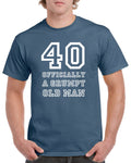 Mens 40th Birthday Gifts T Shirt Top Shirt Gift Present Forty 40 Years Old Offically A Grumpy Old Man Funny Tee 40th Gifts Graphic Tee – Everyday Comfort · Perfect For Daily Wear