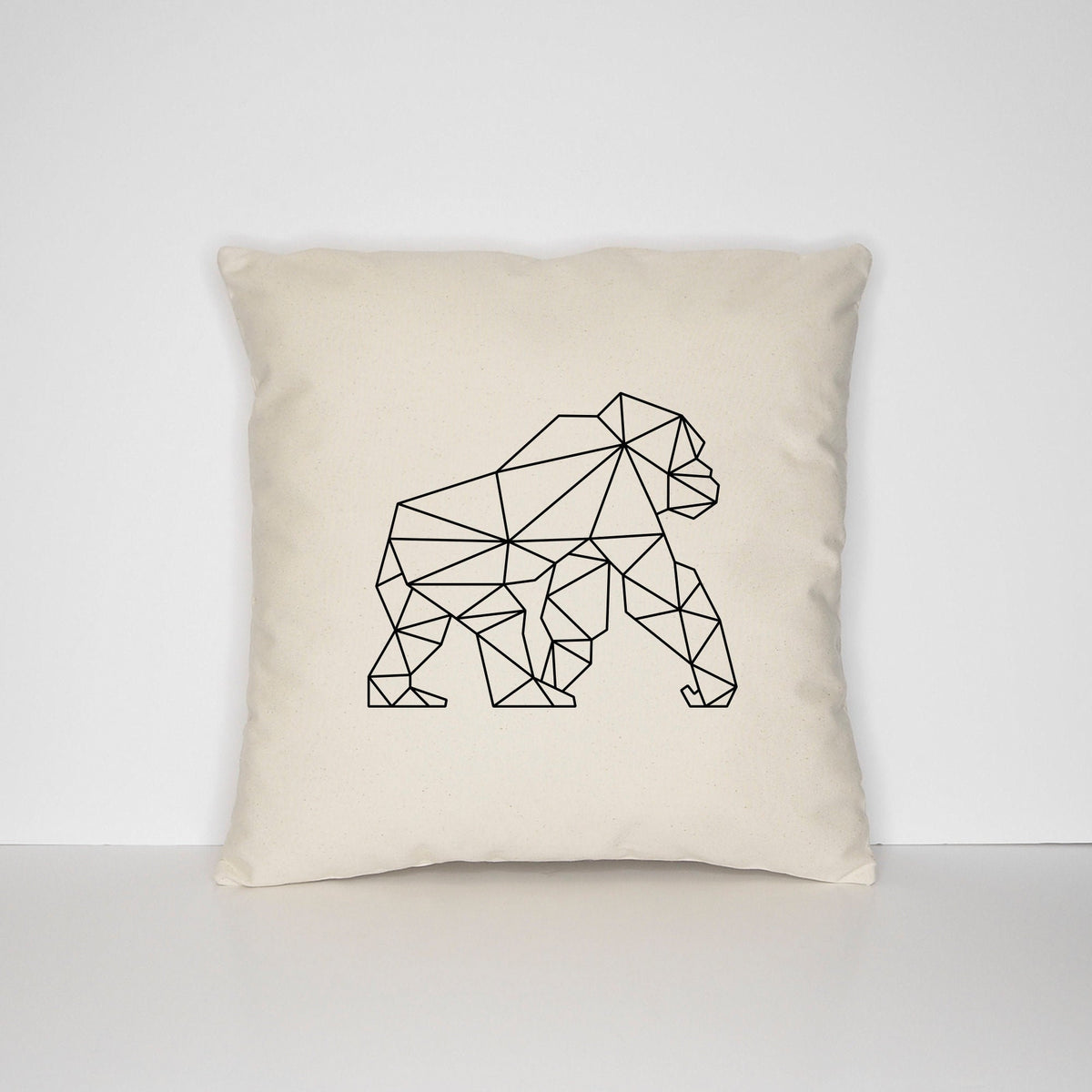 Geometric Gorilla Pillow Case Geometric Ape Animal Art Cushion Cover Graphic Tee – Aesthetic Look · Perfect For Daily Wear