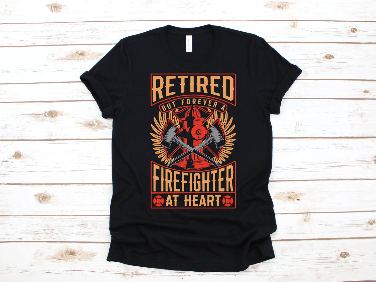 Retired Firefighter Shirt Retirement Gift TShirt Always A Firefighter Retirement Party Long Sleeve Sweatshirt Hoodie Tank Top Hoodie – Everyday Comfort · Trending Graphic Apparel