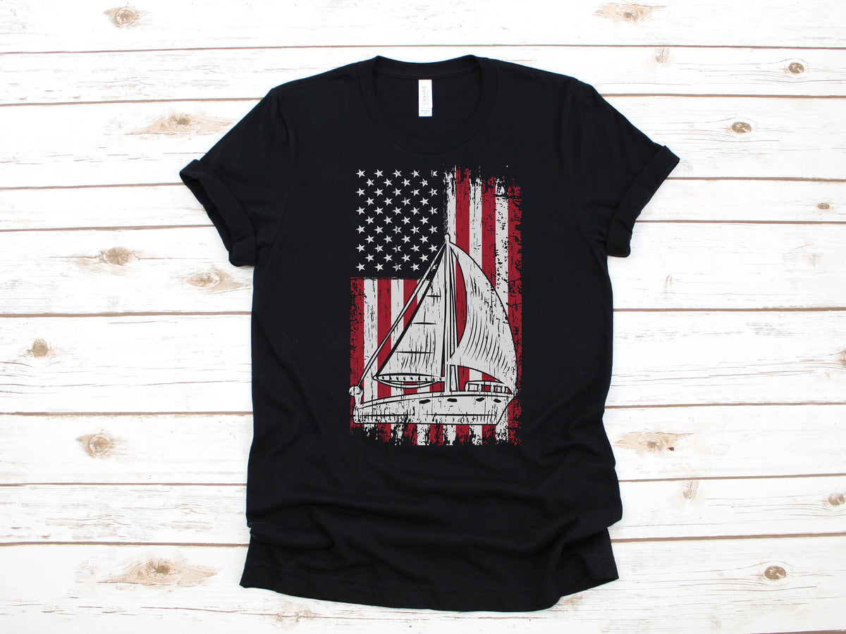 Sailor American Flag Shirt Sailboat Captain TShirt Sailing USA Flag Tank Top Hoodie Sweatshirt Long Sleeve Child Apparel Gift Hoodie – Aesthetic Look · Must-Have Style