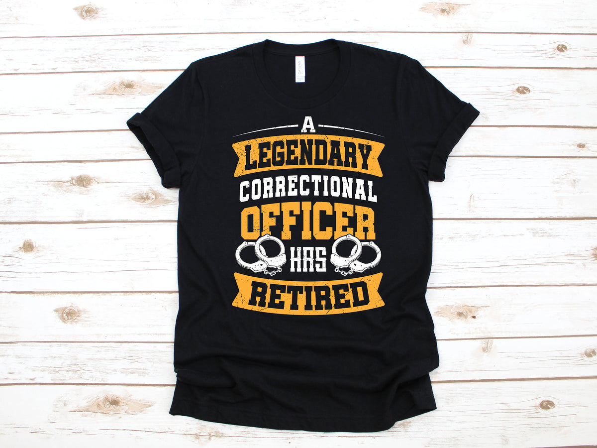 Legendary Correctional Officer Retired TShirt Corrections Officer Retirement Shirt Legend Long Sleeve Sweatshirt Hoodie Tank Top Hoodie – Bold Style · High-Quality Print
