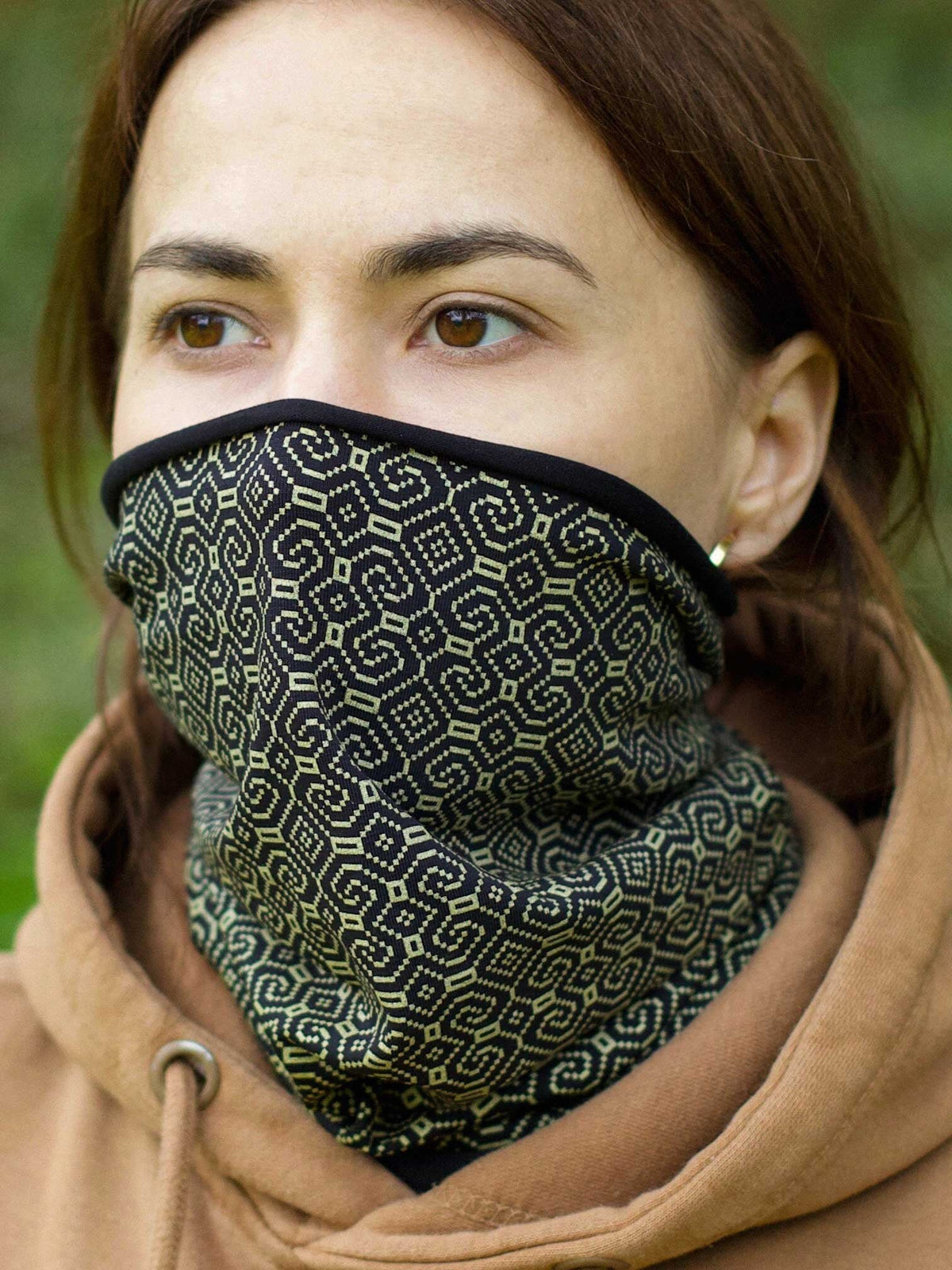 Cotton Face Mask Shield SHIPIBO CONIBO GOLD Cotton Neck Gaiter Full Face Mask Washable Face Mask Cloth Bandana Rave Mask Facemask Graphic Tee – Premium Graphic · High-Quality Print