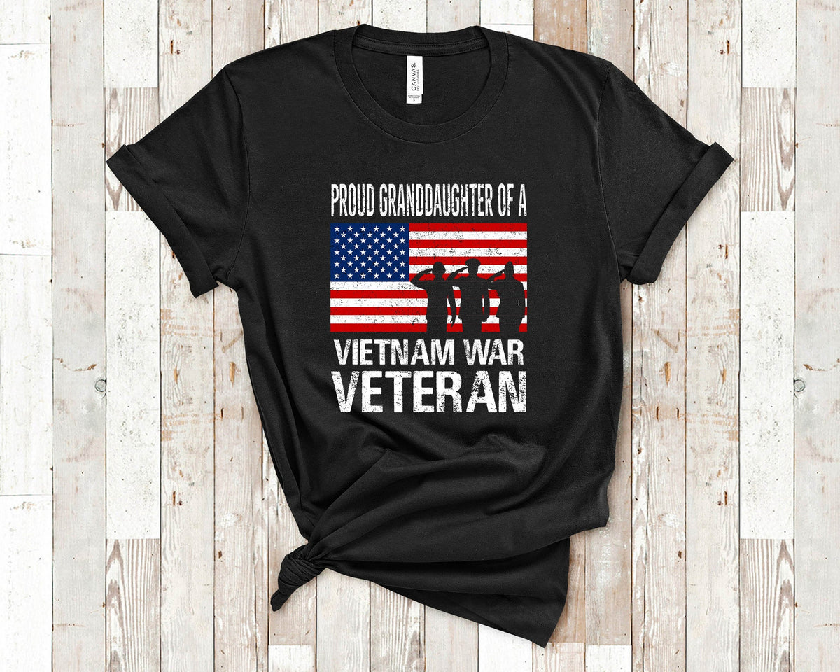 Proud Granddaughter of a Vietnam War Veteran Family Shirt for Grandfather Granddaughters Matching Memorial Day or Veterans Day Tshirt Graphic Tee – Fan Favorite · Perfect For Daily Wear