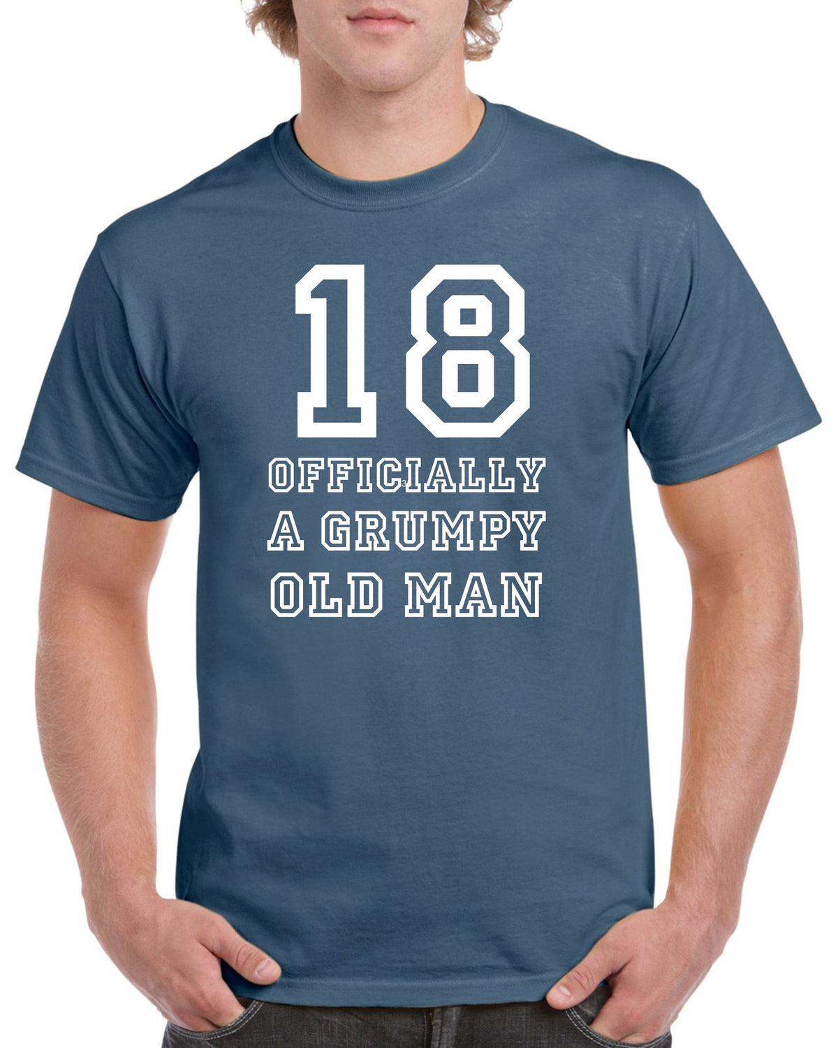 Mens 18th Birthday T Shirt Top Shirt Gift Present Eighteen Offically A Grumpy Old Man 18 Years Old Funny Tee Graphic Tee – Easygoing Wear · High-Quality Print