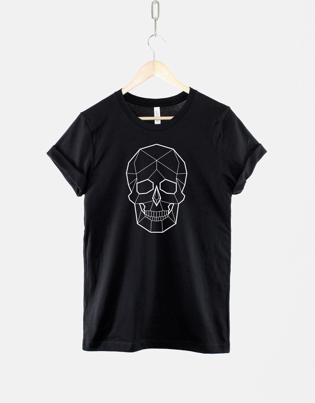 Geometric Skull Tshirt Grunge Goth Emo Rock T Shirt Graphic Tee – Warm & Stylish · Great Gift For Fans