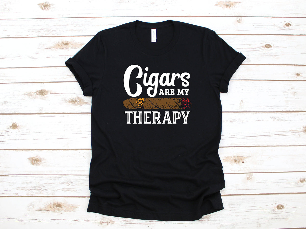 Cigars Are My Therapy TShirt Funny Cigar Smoking Apparel Gift TShirt Long Sleeve Sweatshirt Hoodie Tank Top Hoodie – Warm & Stylish · Trending Graphic Apparel