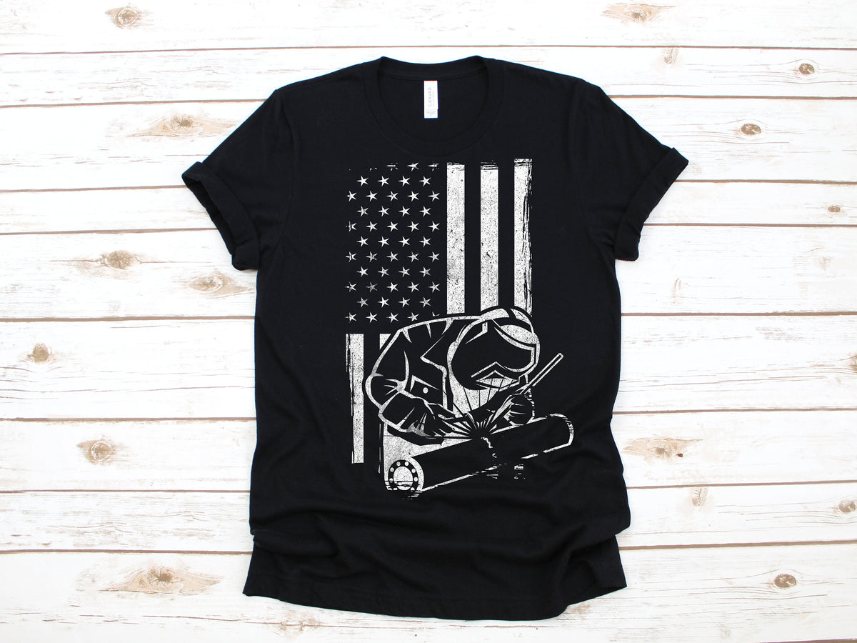 Welder USA Flag TShirt July 4th Welding American Flag Tank Top Fourth of July Hoodie Sweatshirt Long Sleeve Gift Hoodie – Aesthetic Look · High-Quality Print