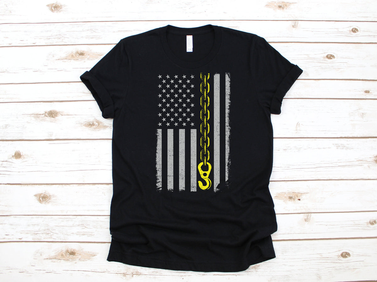Tow Truck Thin Yellow Line American Flag USA TShirt July 4th Tank Top Hoodie Sweatshirt Long Sleeve Apparel Gift Hoodie – Bold Style · Top Pick For Any Outfit