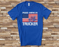 Proud American Trucker Shirt Truck Driver Birthday Christmas or Father39s Day Gifts for Trucker Dad or Trucker Husband Graphic Tee – Everyday Comfort · Perfect For Daily Wear