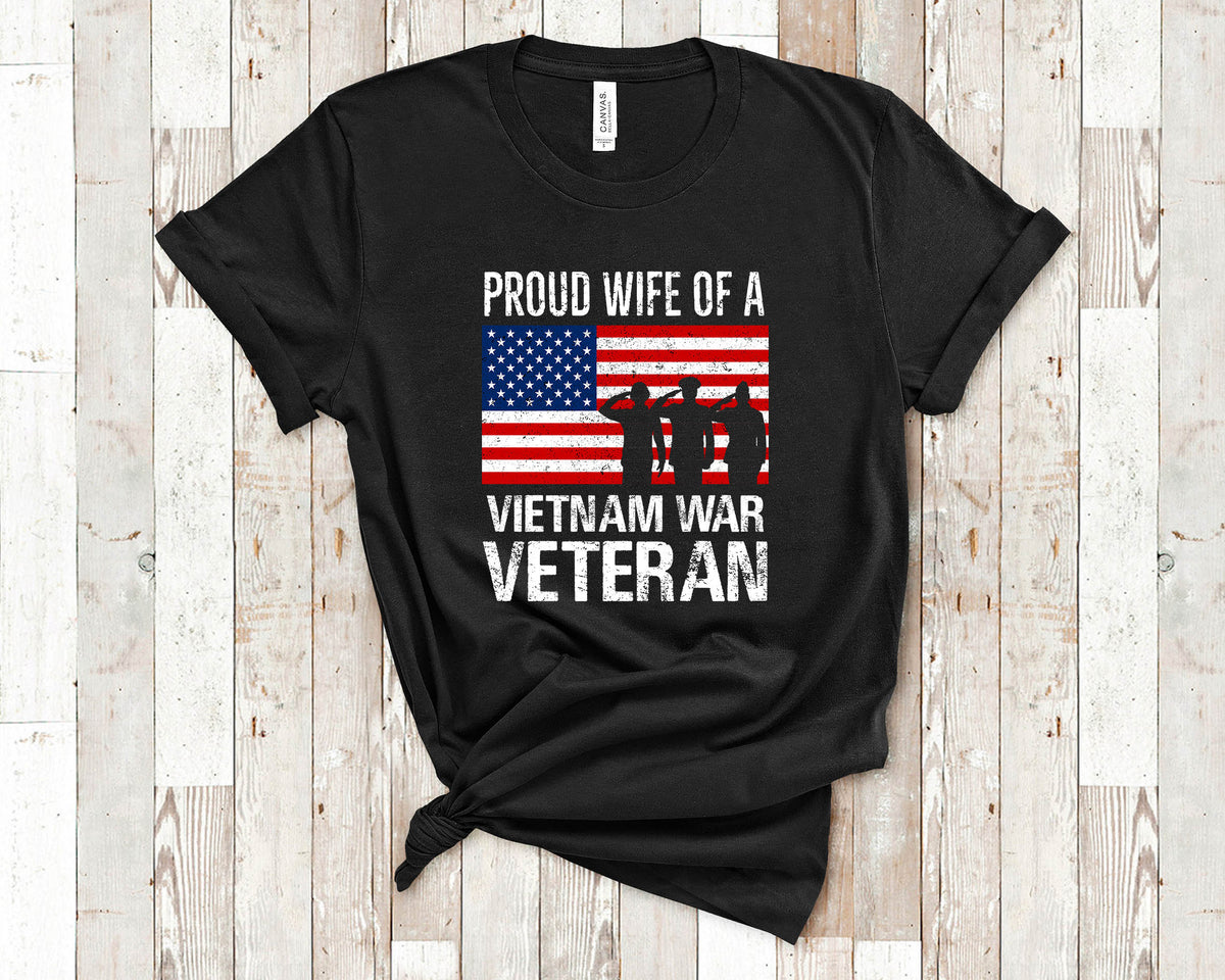 Proud Wife of a Vietnam War Veteran Family Shirt for Husband Wives Matching Memorial Day or Veterans Day Tshirt Graphic Tee – Everyday Comfort · Must-Have Style