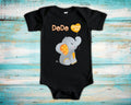 DeDe Loves Me Cute Grandma Name Elephant Baby Bodysuit Unique Grandmother Gift to Granddaughter or Grandson Can Be Custom Personalized Graphic Tee – Aesthetic Look · Great Gift For Fans