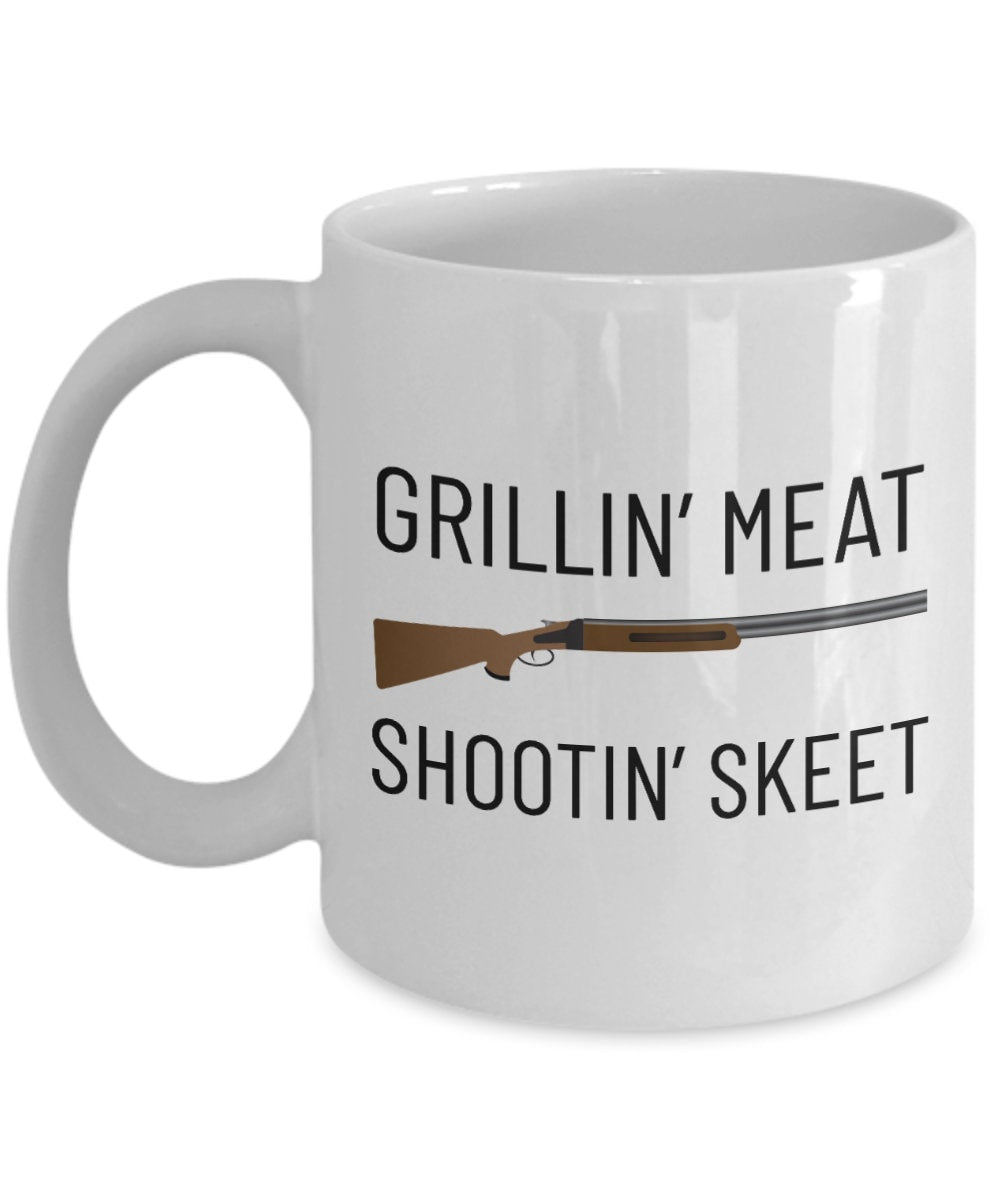 Clay Shooting Mug Skeet Shooting Gift Clay Pigeon Shooting Grillin39 Meat Shootin39 Skeet Graphic Tee – Soft Feel · Top Pick For Any Outfit