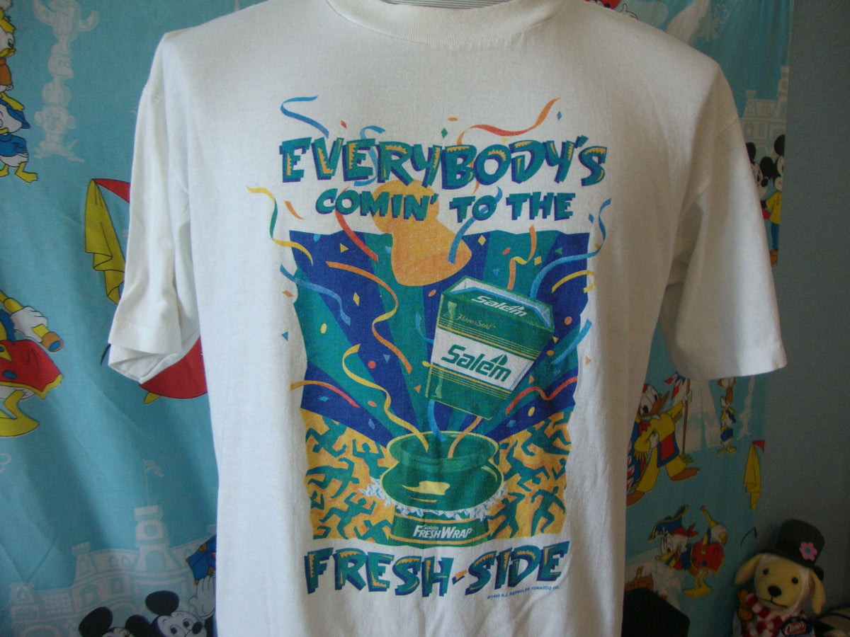 Vintage 9039s SALEM Menthol Cigarettes Everybody39s Comin39 to the Fresh Side T Shirt XL Graphic Tee – Bold Style · Perfect For Daily Wear