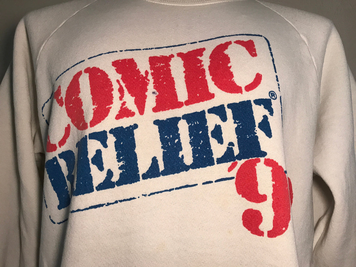 Vintage 9039s Comic Relief 1990 Studio Music Hall Official Event Merch Crew Neck Sweatshirt Size L Large Sweatshirt – Bold Style · High-Quality Print