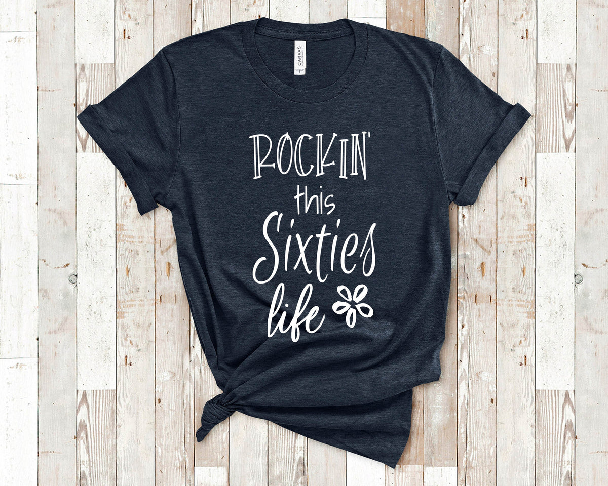 Rockin This Sixties Life Funny Tshirt for Women in Their 60s Great for 60th Birthday Gifts for Women Born in 1950 1959 Graphic Tee – Easygoing Wear · Perfect For Daily Wear