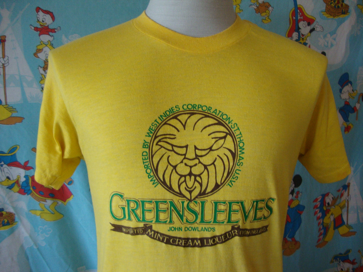 Vintage 7039s John Dowlands Greensleeves Mint Cream Liqueur T Shirt Sz M Graphic Tee – Soft Feel · Top Pick For Any Outfit